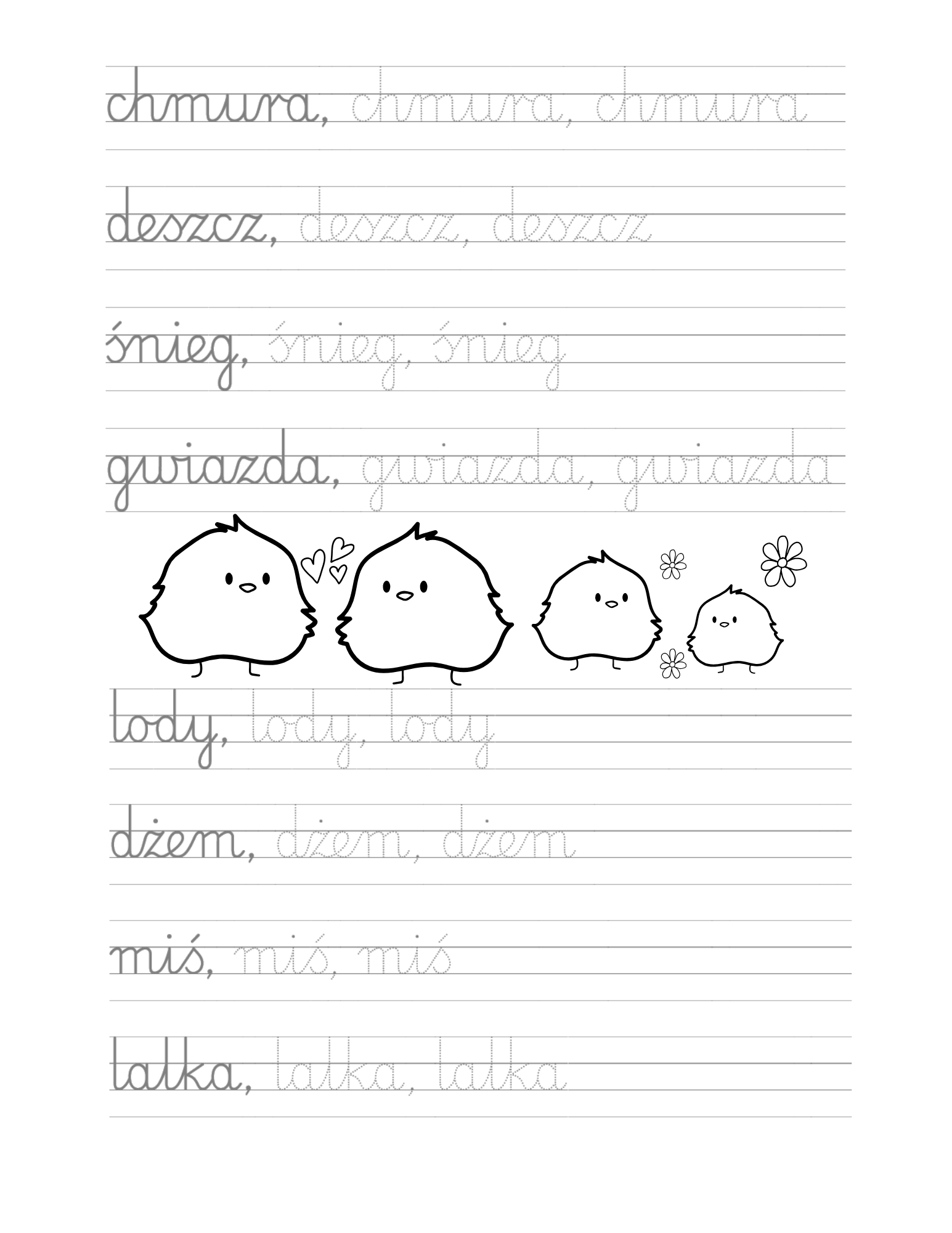 Piszę Wyrazy - Trening Płynnego Pisania PDF