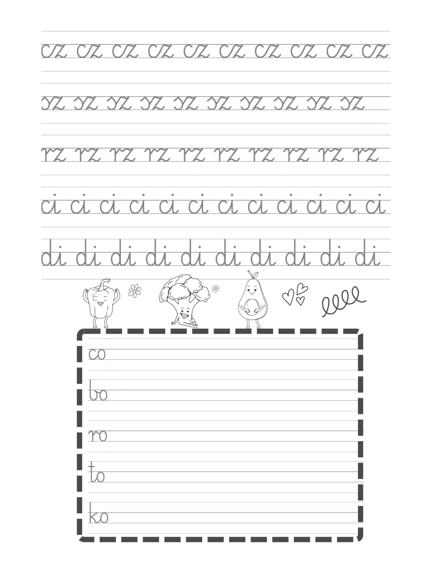 Piszę Dwuznaki i Trójznaki - Ćwiczenia Kaligraficzne PDF